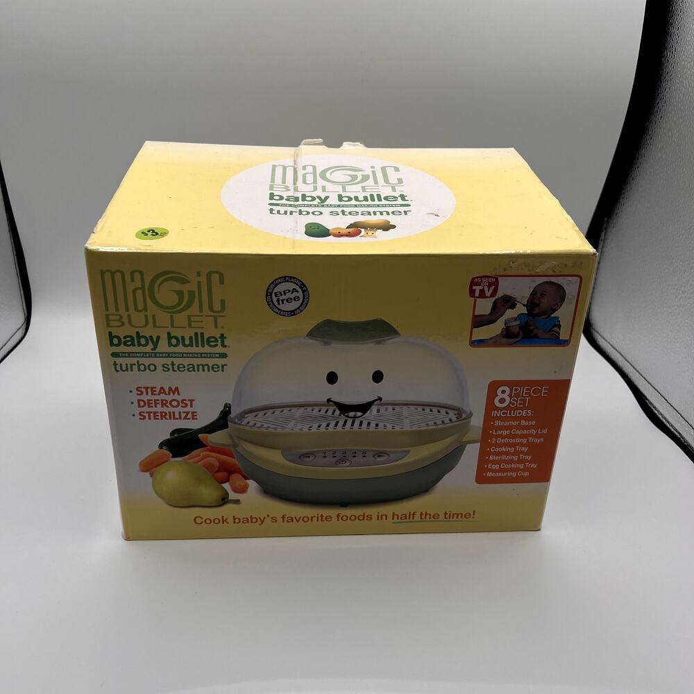 MAGIC BULLET Baby Bullet Turbo Steamer 8pc NIB OPEN BOX
